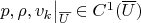 $p,\rho,v_k\big|_{\overline U}\in C^1(\overline U)$