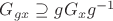 $G_{gx}\supseteq gG_x g^{-1}$