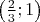 $\left(\frac{2}{3};1\right)$