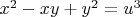 $x^2-xy + y^2 =u^3$
