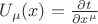 $U_{\mu}(x) = \frac{\partial t }{\partial x^{\mu}}$