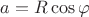 $a=R\cos\varphi$