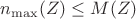 $n_{\max}(Z) \leq M(Z)$
