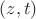 $(z, t)$