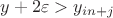 $y+2\varepsilon>y_{in+j}$