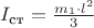 $I_{\text{ст}} = \frac{m_{1} \cdot l^2}{3}$