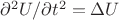 \partial^2{U}/\partial{t}^2=\Delta{U}
