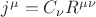 $ j^{\mu}=C_{\nu} R^{\mu \nu} $
