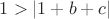 $1> |1+b+c|$