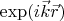 $\exp(i \vec{k} \vec{r})$