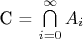 $ $С = \bigcap\limits_{i=0}^\infty A_i$