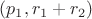 $(p_1,r_1+r_2)$