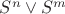 $S^n\vee S^m$