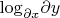 $\[{\log _{\partial x}}\partial y\]$