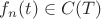 $f_n(t) \in C(T)$