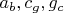 $a_b, c_g,g_c$