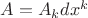$A=A_k dx^k$