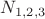$N_{1,2,3}$
