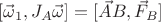 $[\vec \omega_1, J_A\vec \omega] = [\vec AB, \vec F_B]$