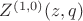 $Z^{(1,0)}(z,q)$ $Z^{(1,0)}(z,q)$