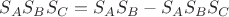 ${S_A}{S_B}{S_C}={S_A}{S_B}-{S_A}{S_B}{S_C}$