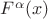 $F^{\alpha}(x)$