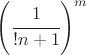 $\left(\cfrac{1}{!n+1}\right)^m$
