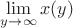 $\lim\limits_{y\to \infty} x(y)$