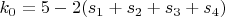 $k_0=5-2(s_1+s_2+s_3+s_4)$
