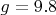 $g = 9.8$
