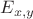 $E_{x,y}$ $E_{x,y}$