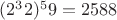 $(2^32) ^59 = 2588$