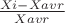 $\frac{Xi-Xavr}{Xavr}$