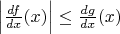 $\left|\frac{df}{dx}(x)\right|\leq\frac{dg}{dx}(x)$