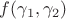 $f(\gamma_1,\gamma_2)$ $f(\gamma_1,\gamma_2)$