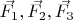 $\vec{F_1},\vec{F_2},\vec{F_3}$