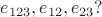 $e_{123}, e_{12}, e_{23}?$