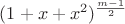 $(1+x+x^2)^{\frac{m-1}{2}$
