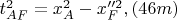 $t^2_{AF} = x^2_A  - x''^2_F, \eqno{(46m)}$