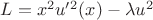 $L=x^2u' ^2 (x)-\lambda u^2$