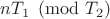 $nT_{1} \pmod{T_{2}}$