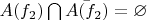 $A(f_2)\bigcap\bar{A(f_2)}=\varnothing$