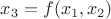 $x_3=f(x_1,x_2)$