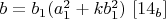 $b=b_1(a_1^2+kb_1^2)$    $[14_b]$