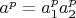$a^p=a_1^p a_2^p $