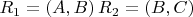 $
R_1=(A,B) \,
R_2=(B,C)$