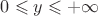 $0\leqslant y \leqslant+\infty$