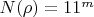 $N(\rho)=11^m$