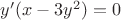 $y'(x-3y^2)=0$