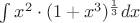 $\int x^2\cdot(1+x^3)^\frac{1}{3} dx$